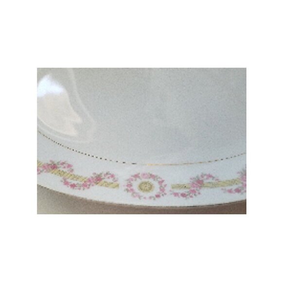 Relish Plate Oval Cheryl by ROYAL M-MITA 10" long Floral Pink - Picture 6 of 12